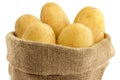 Potatoes in a jute bag
