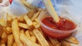 Potatoes ketchup bowl food Royalty Free Stock Photo