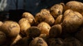 Potatoes in local market Royalty Free Stock Photo