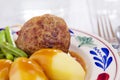 Potatoes, meat and vegetables; a traditional Dutch dinner Royalty Free Stock Photo