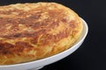 Potatoes omelette as typical spanish foodood