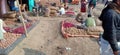 Potatoes onions market in benipatti madhubani bihar india