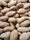 Potatoes pilled high at farmers market