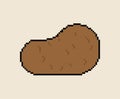 Potatoes pixel art. Potato 8 bit. Pixelate Vegetable. vector illustration