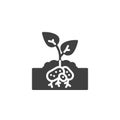 Potatoes plant vector icon