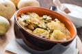 Potatoes, rice and mussels. Royalty Free Stock Photo