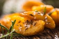 Potatoes. Roasted american potatoes with rosemary salt and cumin