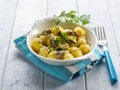 Potatoes salad with anchovies
