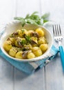 Potatoes salad with anchovies