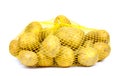 Potatoes in string-bag, Isolated, Royalty Free Stock Photo