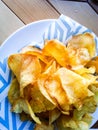 Potatoes home made chips Royalty Free Stock Photo