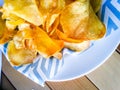 Potatoes home made chips Royalty Free Stock Photo