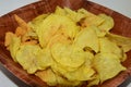 Potatoes home made chips. Eating, delicious Royalty Free Stock Photo