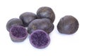 Potatoes variety Vitelotte Royalty Free Stock Photo