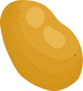 Potatoes vector illustration. Isolated white background. Transparent objects used for lights and shadows drawing. Single Royalty Free Stock Photo