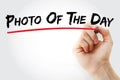 POTD - Photo Of The Day acronym with marker, concept background Royalty Free Stock Photo