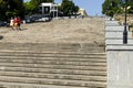 Potemkin Stairs is a giant stairway in Odessa Royalty Free Stock Photo