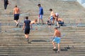 Odessa, Ukraine. View of the famous Potemkin stairs. Symbol of Odessa.