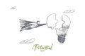 Potencial concept. Hand drawn isolated vector.