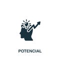 Potencial icon. Monochrome simple Business Training icon for templates, web design and infographics