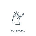 Potencial icon. Monochrome simple Business Training icon for templates, web design and infographics