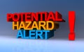 potential hazard alert on blue Royalty Free Stock Photo