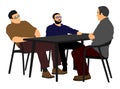 Potential worker in a job interview . Business people sitting and talking.