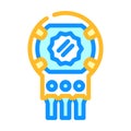 potentiometer electronic component color icon vector illustration