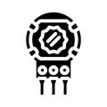 potentiometer electronic component glyph icon vector illustration