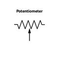 potentiometer electronics symbol of Illustration of basic circuit symbols.