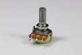 Potentiometer without knob. Variable resistance. Royalty Free Stock Photo