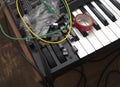 Potentiometer knobs replacement on synthesizer