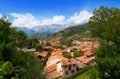 Potes in Cantabria skyline village Spain Royalty Free Stock Photo