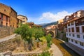 Potes river Quiviesa Deva a Cantabria village Spain