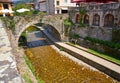 Potes river Quiviesa Deva a Cantabria village Spain