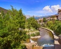 Potes river Quiviesa Deva a Cantabria village Spain