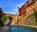 Potes river Quiviesa Deva a Cantabria village Spain