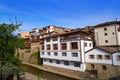 Potes village facades in Cantabria Spain Royalty Free Stock Photo