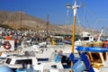 Pothia harbor on Kalymnos island Royalty Free Stock Photo