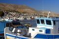 Pothia harbor on Kalymnos island Royalty Free Stock Photo