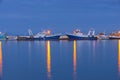 Pothia port at night, Kalymnos Greece