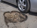 Pothole avoidance Royalty Free Stock Photo