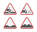 Pothole road warning sign Royalty Free Stock Photo