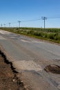 Potholes an African Road Hazard