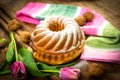 Potica, Slovenian traditional sweet roll with wallnuts Royalty Free Stock Photo