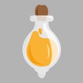 Potion bottle magic vector. Vintage witch game alchemy sketch.