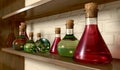 Potion Bottles On A Shelf