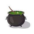 Potion cauldron isolated cartoon icon