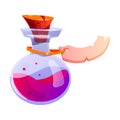 Potion Jar with Tag and Cork as Game Object Vector Illustration