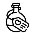 potion magical liquid line icon vector illustration